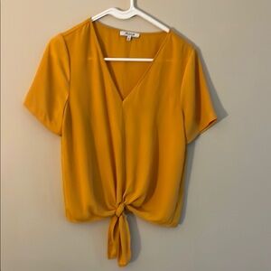 Madewell Golden Tie-Front Blouse